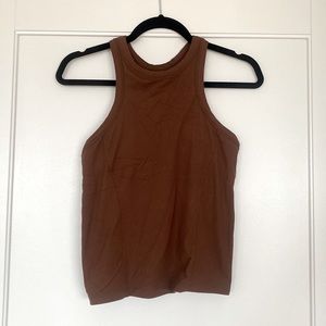 Lululemon brown athletic cutout tank